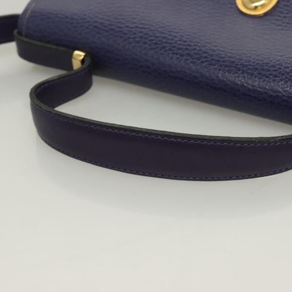 DIOR Hand Bag Leather Gold Purple Gray - Picture 7 of 13